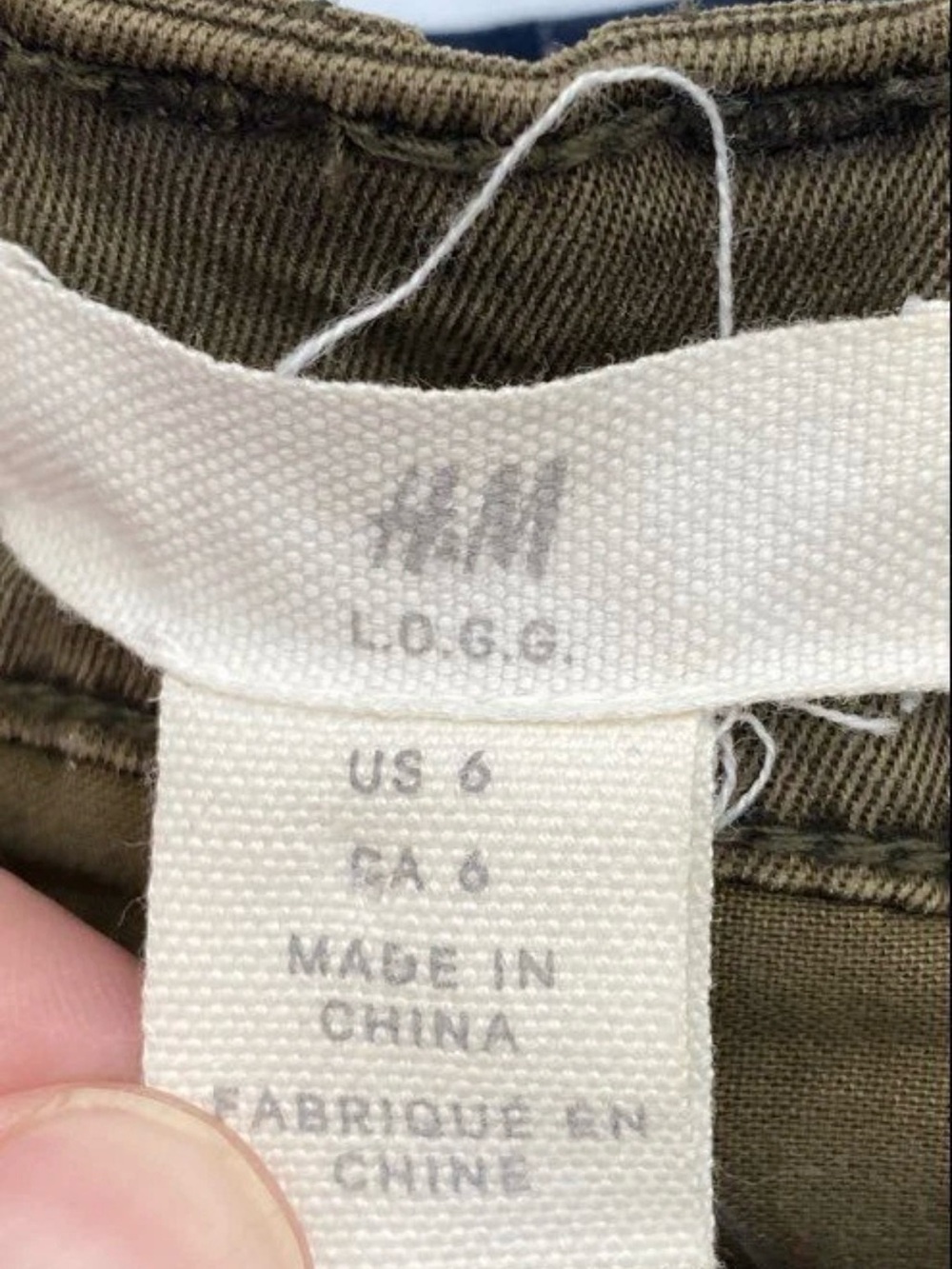 H&M Olive Green Cargo Pants with Utility Pockets - Picture 5 of 5
